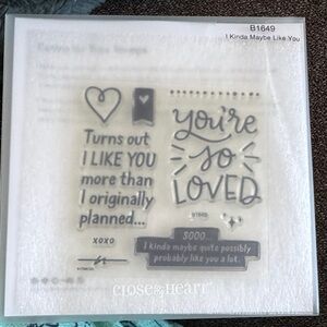 Close to My Heart White Accent Clear Stamp Set — 'You're So Loved'